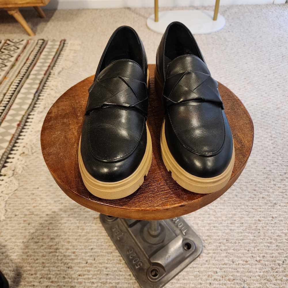 Black loafers